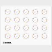 Elegant Floral Vielen Dank Sticker (Blatt)