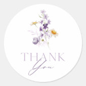 Elegant Floral Vielen Dank Sticker (Vorderseite)