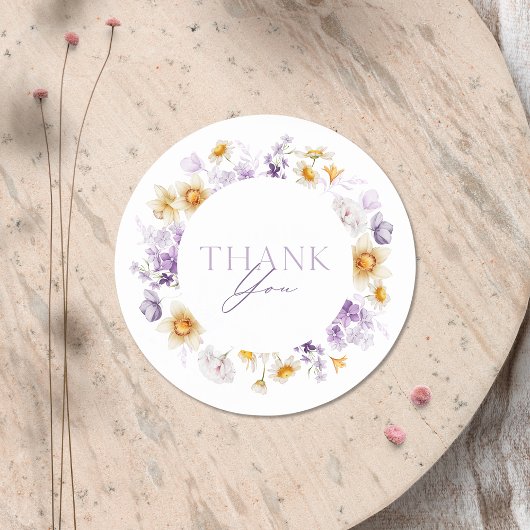 Elegant Floral Vielen Dank Sticker