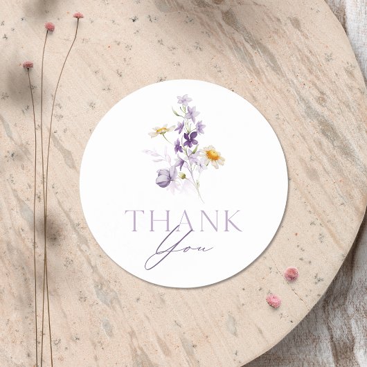 Elegant Floral Vielen Dank Sticker