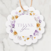 Elegant Floral Vielen Dank Tag Geschenkanhänger (Vorderseite)