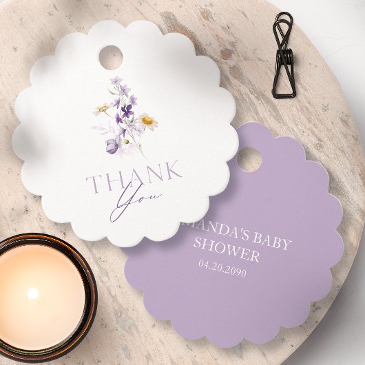 Elegant Floral Vielen Dank Tag Geschenkanhänger