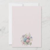 Elegant Floral Vintage Blush Hydrangea Wedding  Einladung (Rückseite)