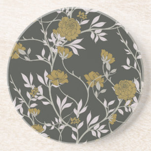 Elegant floral: Vintage-Musterdesign. Getränkeuntersetzer