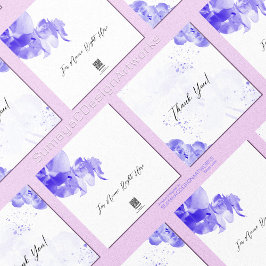 Elegant Floral Violet Vielen Dank Feiertagskarte