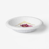 Elegant Floral Watercolor Birthday Party Plate Pappteller (Gewinkelt)