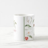 Elegant Floral Watercolor Greenery Christmas Kaffeetasse (Mittel)