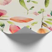 Elegant Floral Watercolor Wedding & Bridal  Geschenkpapier (Ecke)