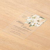 Elegant Floral Wedding Acrylic Invitation Acryleinladungen (Ablage )
