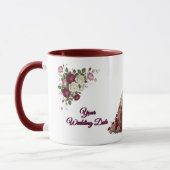 Elegant Floral Wedding Couple Coffee Mug Tasse (Links)