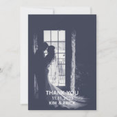 Elegant Floral Wedding Dankeskarte (Vorderseite)