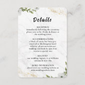 Elegant Floral Wedding Enclosure Card Begleitkarte (Vorderseite)