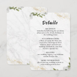 Elegant Floral Wedding Enclosure Card Begleitkarte