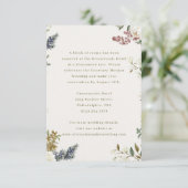 Elegant Floral Wedding Enclosure Card | Watercolor Begleitkarte (Stehend Vorderseite)