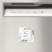 Elegant floral wedding favour magnet, wedding magnet (In Situ (Geschirrspüler))