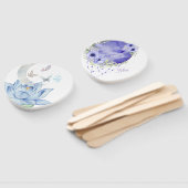 Elegant Floral Wedding Hand Fans - Mr & Mrs. Set Fächer (Non-assembled)