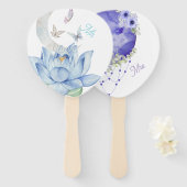 Elegant Floral Wedding Hand Fans - Mr & Mrs. Set Fächer (Vorne und Hinten)