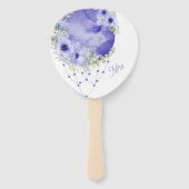 Elegant Floral Wedding Hand Fans - Mr & Mrs. Set Fächer (Rückseite)