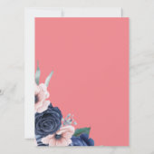 Elegant Floral Wedding Inlusion Einladung (Rückseite)