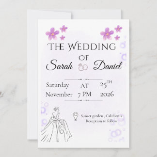Elegant Floral Wedding Invitaion Invitation Einladung