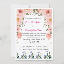Elegant Floral Wedding Invitation | Blush Pink  Einladung