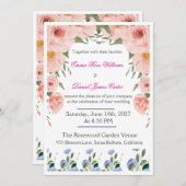 Elegant Floral Wedding Invitation | Blush Pink Einladung (Vorne/Hinten)