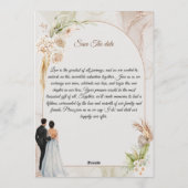 Elegant Floral Wedding Invitation Card Einladung (Rückseite)