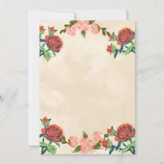 Elegant Floral Wedding Invitation Card Einladung