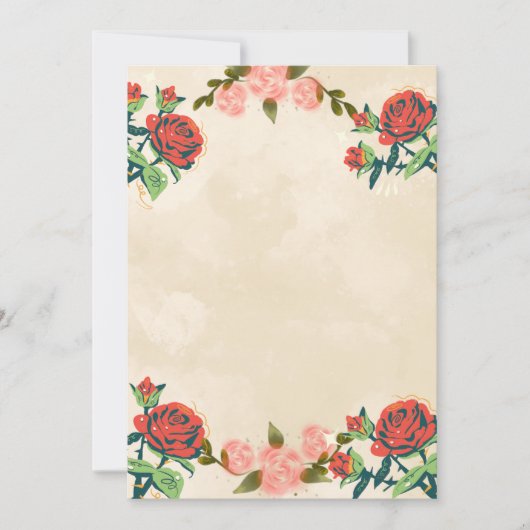 Elegant Floral Wedding Invitation Card Einladung (Vorderseite)