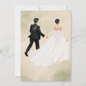 Elegant Floral Wedding Invitation Card Einladung (Rückseite)