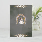 Elegant Floral Wedding Invitation Card Einladung (Stehend Vorderseite)