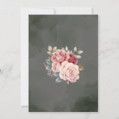 Elegant Floral Wedding Invitation Card Einladung (Rückseite)