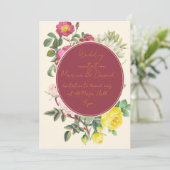 Elegant Floral Wedding Invitation Card Einladung (Stehend Vorderseite)
