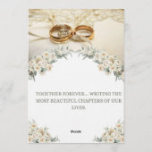 Elegant Floral Wedding Invitation – Customizable  Einladung (Rückseite)