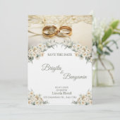 Elegant Floral Wedding Invitation – Customizable Einladung (Stehend Vorderseite)