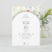 Elegant Floral Wedding Invitation – Customizable W Einladung (Stehend Vorderseite)