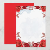 Elegant Floral Wedding Invitation Design Einladung (Vorne/Hinten)