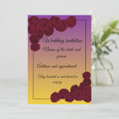 Elegant Floral Wedding Invitation Design Einladung (Stehend Vorderseite)