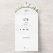 Elegant  Floral Wedding Invitation | Editabl All In One Einladung (Innen)