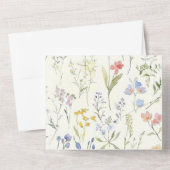 Elegant  Floral Wedding Invitation | Editabl All In One Einladung (Rückseite)