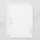 Elegant Floral Wedding Invitation Einladung (Rückseite)