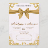 Elegant Floral Wedding Invitation Einladung (Vorderseite)