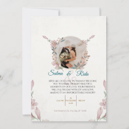 Elegant Floral Wedding Invitation Einladung