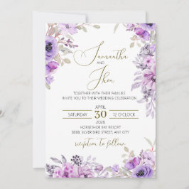 Elegant Floral Wedding Invitation Einladung