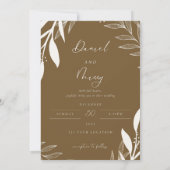 Elegant Floral Wedding Invitation Einladung (Rückseite)