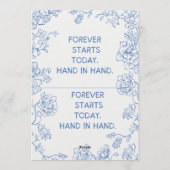 Elegant Floral Wedding Invitation Einladung (Rückseite)