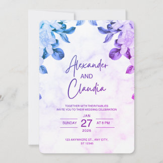 Elegant Floral Wedding Invitation Einladung