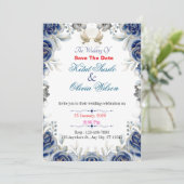 🌸 Elegant Floral Wedding Invitation 🌸 Einladung (Stehend Vorderseite)
