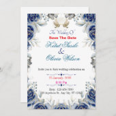 🌸 Elegant Floral Wedding Invitation 🌸 Einladung (Vorne/Hinten)