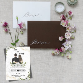 Elegant Floral Wedding Invitation Einladung